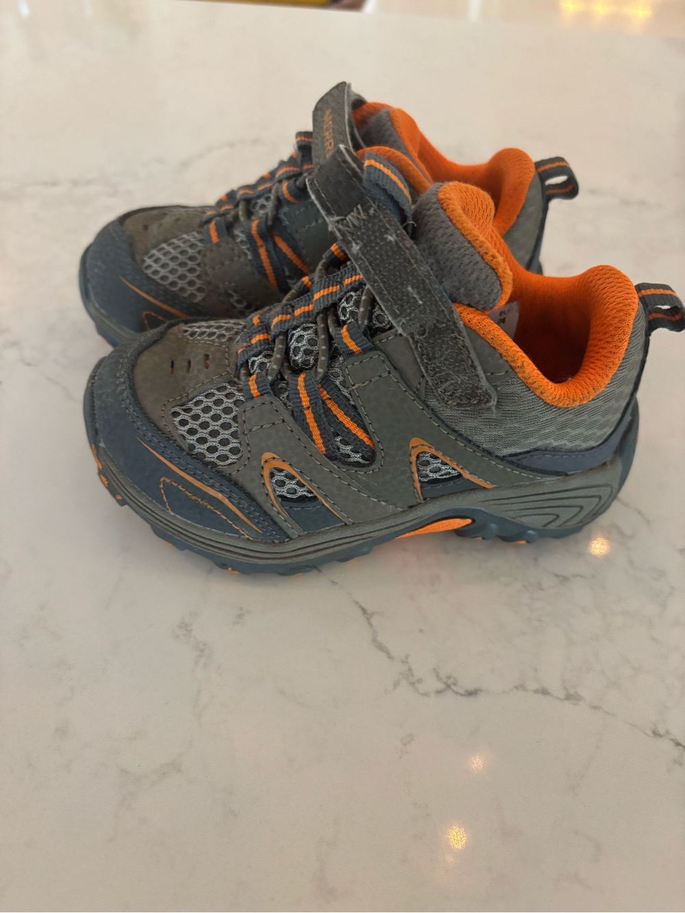 Merrell Kids Grey and Orange Trail Sneakers